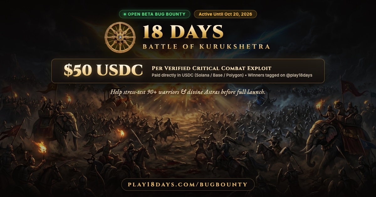 18 Days Open Beta Bug Bounty